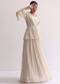 Off White Indo Fusion Lucknowi Anarkali With Jacket