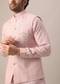 Pink Linen Jacket And Kurta Set