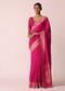 Rani Pink Woven Saree In Silk with Bandhani Detail And Unstitched Blouse Piece