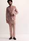 Pink Jodhpuri Set In Suede For Men