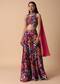 Purple Floral Lehenga Choli Set