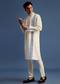 Off White Hand Block Printed Kurta Set
