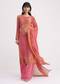 Pink Printed Crepe Palazzo Suit With Georgette Dupatta