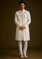 Ivory Embroidered Sherwani With Classic Pearl Detailing