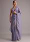 Violet Tissue Silk Saree With Cutdana And Sequin Embroidered Border
