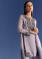 Lavender Chinon Beaded Work Kurta Set And Ombre Dupatta
