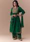 Green Silk Zari Embellished Anarkali Set