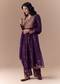 Purple Zari Embellished Anarkali Set