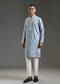 Blue Detailed Mirror Work Kurta Set