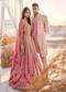 Pink Ceremonial Elegance - Bridal Lehenga For Her And Rich Hand Embroidered Sherwani For Him