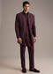 Wine Indo Western Set For Men With Cutdana Embroidery