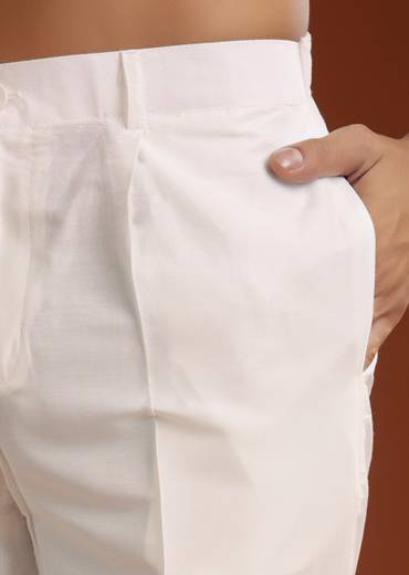 Green Banarasi Silk Kurta Pant Set