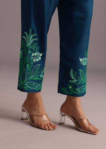 Blue Resham Work Co-ord Set