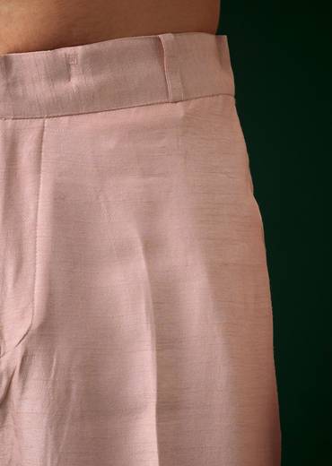 Blush Pink Embroidered Sherwani Set