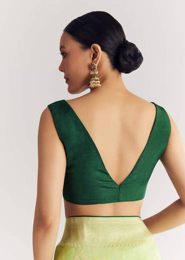 Green Butti Work Saree