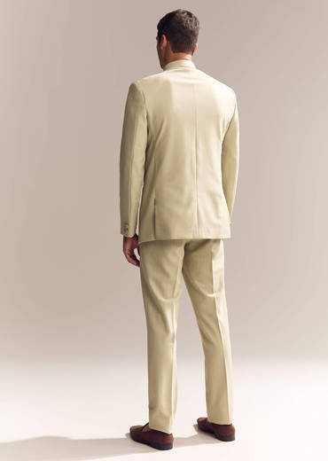 Green Rayon Jodhpuri Suit For Men With Zardosi Embroidery And Brooch