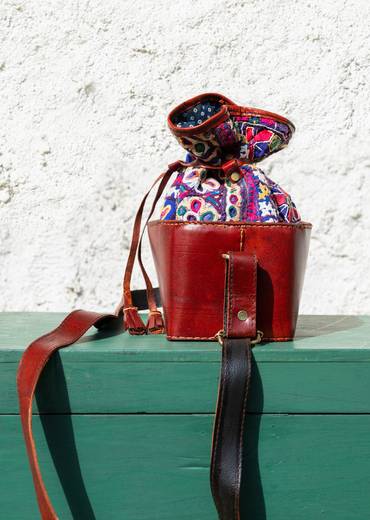 Handcrafted With Hand-Embroidered Leather Bag