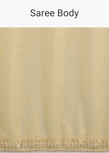 Lemon Yellow Organza Tissue Saree With Beaded Border