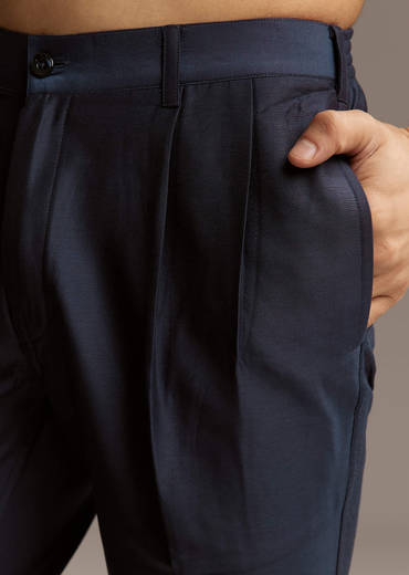 Multicolour Silk Kurta Set For Men With Artistic Brushstroke Print