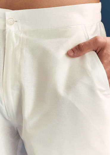 Multicolour Silk Kurta Set For Men With Ombre Print