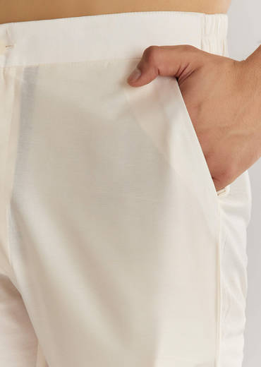 Navy Blue Silk Floral Printed Kurta Set With Cutdana Work