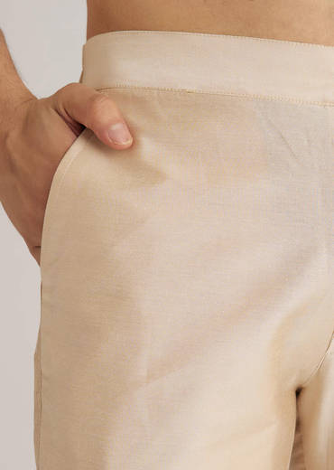 Pashmina Zipper Kurta Pant Set In Purple