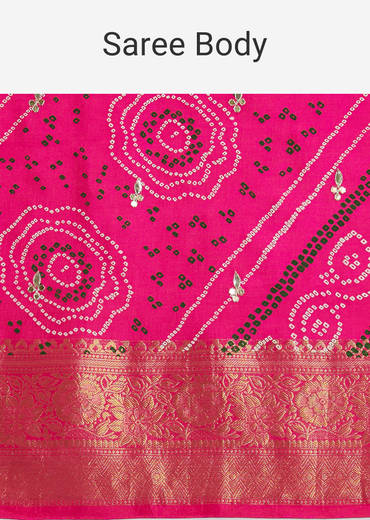 Pink Dola Silk Saree With Zari Woven Border