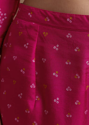 Pink Printed Kurta Co-ord Set