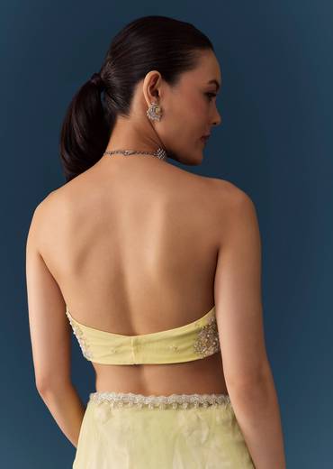 Pista Green Net Saree with Blouse Fabric