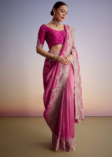 Purple Crush Tissue With Scallop Embroidered Border