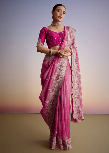 Purple Crush Tissue With Scallop Embroidered Border