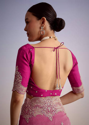 Purple Crush Tissue With Scallop Embroidered Border