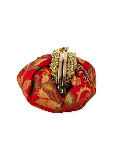 Red and Gold Floral Motif Bag