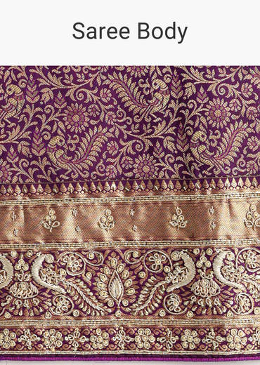 Rust Pink Tissue Saree With Zardosi Sequin Embroidery