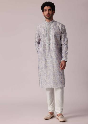 Regal Purple Kurta Set For Men