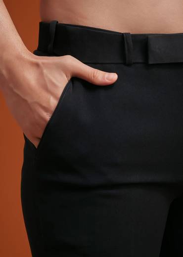 Black Blazer With Asymmetrical Gold Sequin And Bead Embroidery