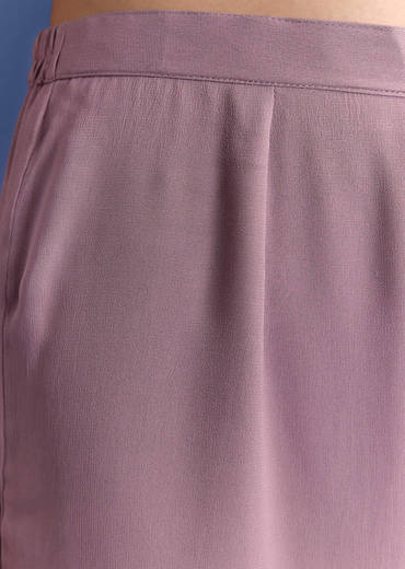 Pink Ombre Georgette Anarkali With Cutdana Neck And Zari Dupatta