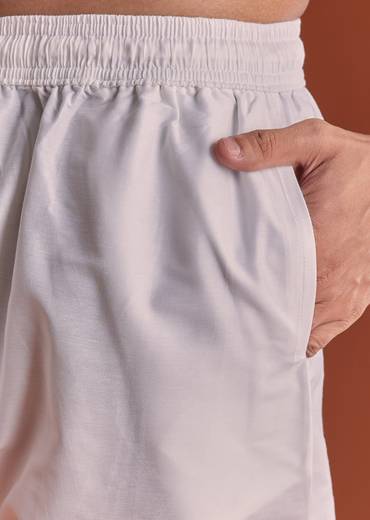 Blue Benaras Printed Jacquard Kurta Set