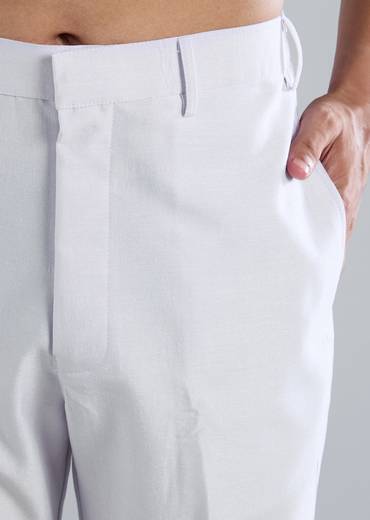 Sky Blue Kurta Jacket Set With Dori Work Detailing