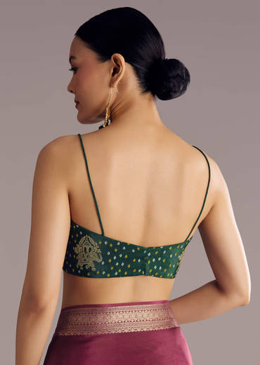 Wine Dola Silk Saree With Woven Border And Pallu