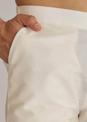 Yellow Silk Resham Embroidered Kurta Set With Mirrorwork