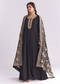 Black Georgette Anarkali Suit With Thread And Sequins Work