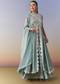 Blue Anarkali Palazzo Set with Cutdana Work