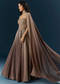 Brown Imported Net Bridal Gown With Heavy Embroidery