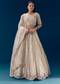 Cream Thread Embroidered Bridal Lehenga Set