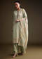 Green Tissue Kurta Set With Cutdana And Sequins Embroidery
