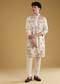 Ivory Mens Kurta Set With Resham Detail