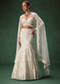 Ivory Mermaid Bridal Lehenga With Full Sleeves And Heavy Embroidery