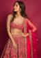 Malaika Arora In Kalki French Pink Raw Silk Heavy Embroidered Lehenga With Net Ruching