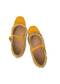 Mustard Yellow Faux Leather Bead Embellished Juttis